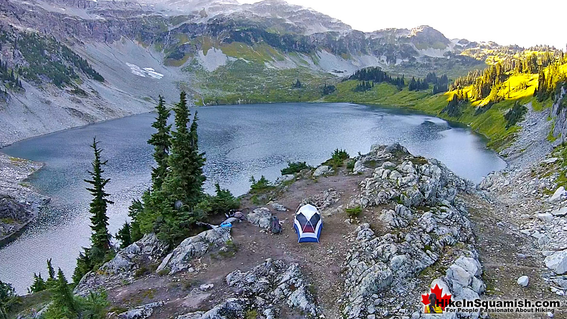 Cirque Lake Tent View