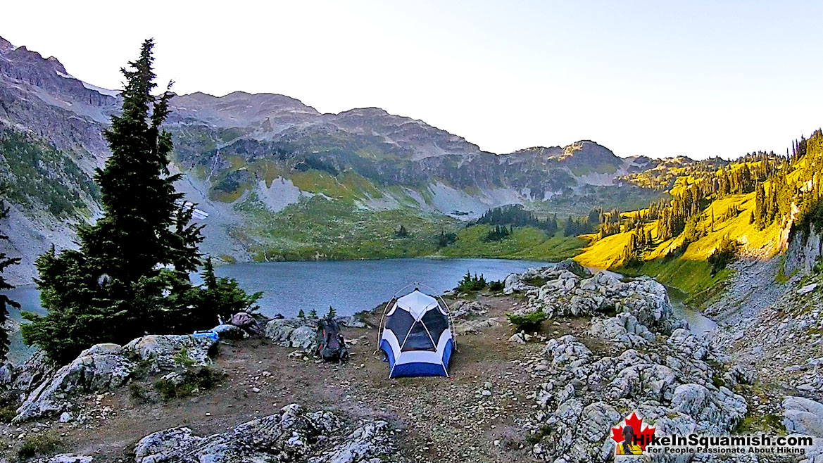 Cirque Lake Tent View