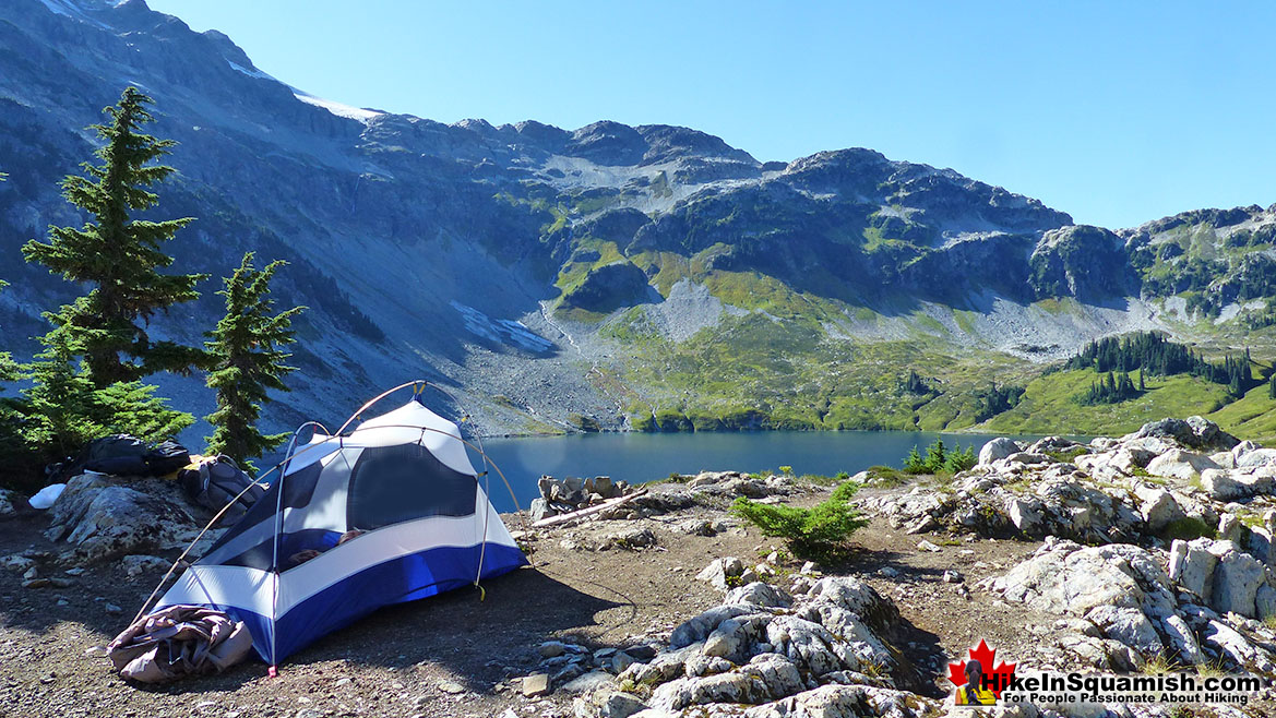 Cirque Lake Tent View