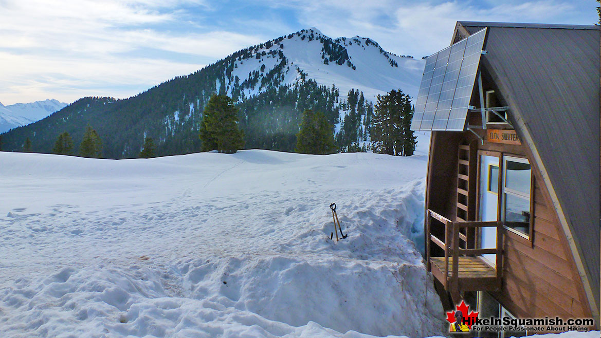 Elfin Lakes Hut Buried in Snow