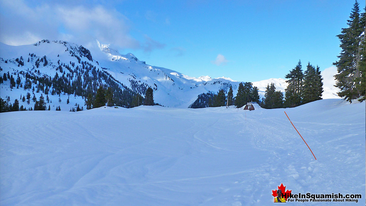 Elfin Lakes Hut Buried in Snow