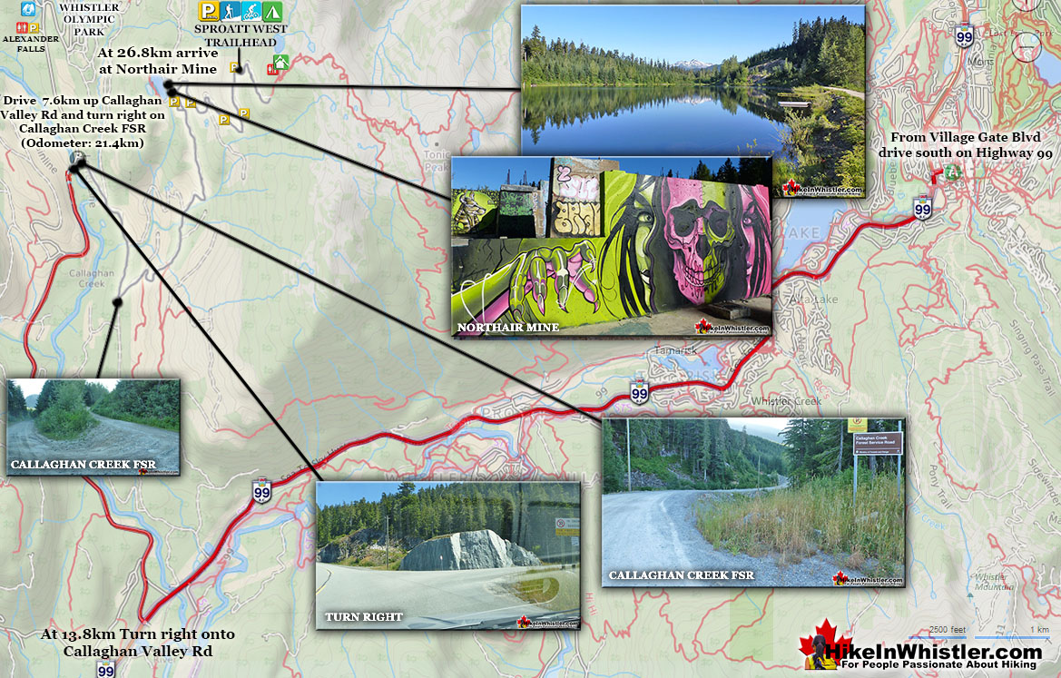 Northair Mine Driving Directions Map